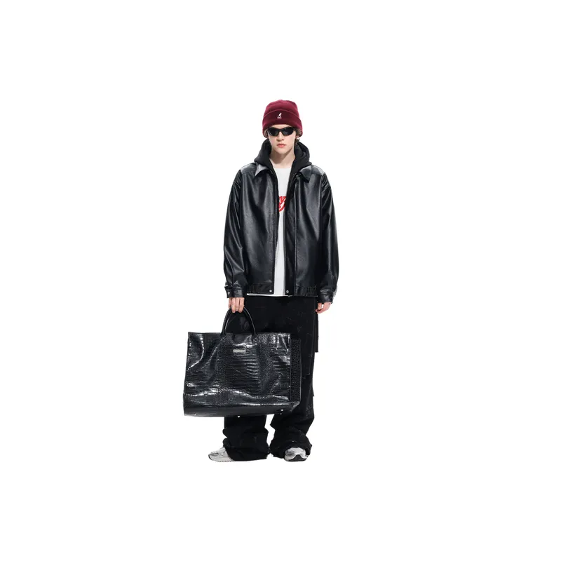 Retro Distress PU Jacket-6
