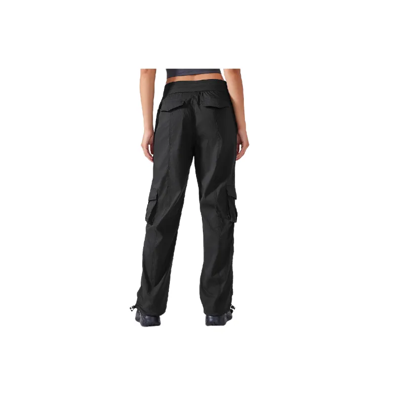 Outdoor Sporty Cotton Blended Fabric Cargo Pants Women-9