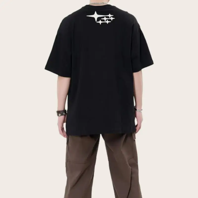Casual Loose Combed Cotton T-Shirt-7