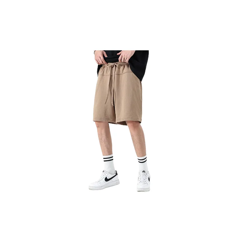 Casual Loose Cotton Blended Fabric Sports Shorts Unisex-3