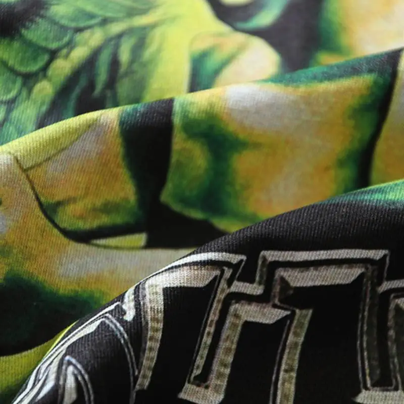 Retro Distress Cotton Blended Fabric T Shirt-2