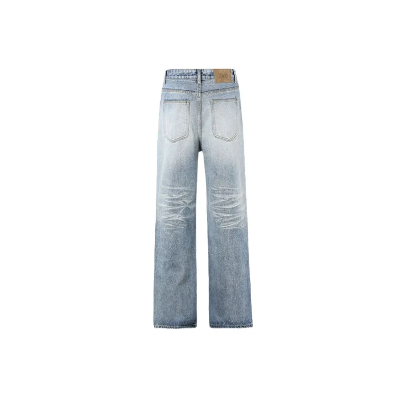 Fashion Washed Baggy Jeans-1