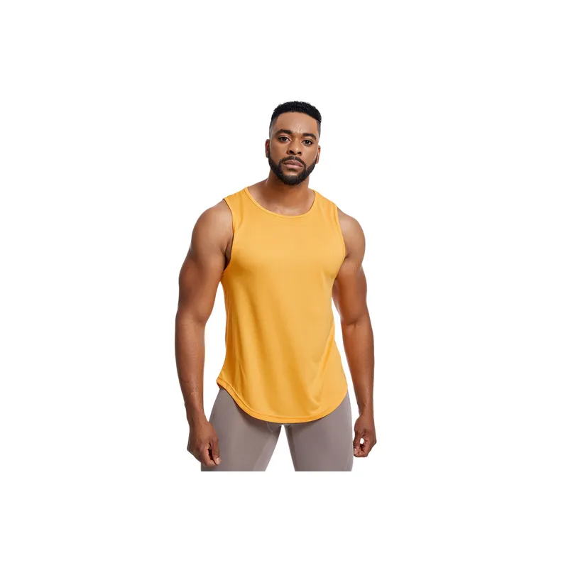 Sporty Simple Blended Synthetic Fabrics Vest-6
