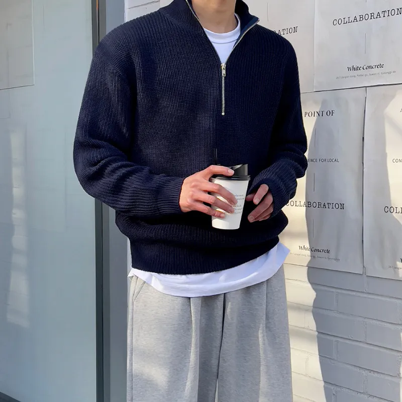 Casual Zipper Sweater-2