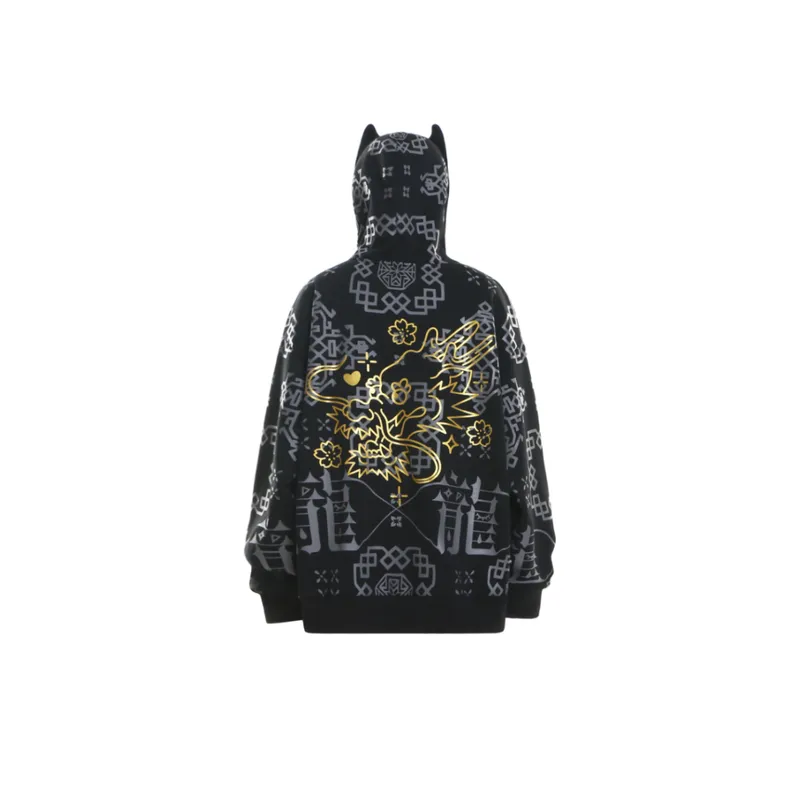 Chinese Dragon Printed Hoodie-3