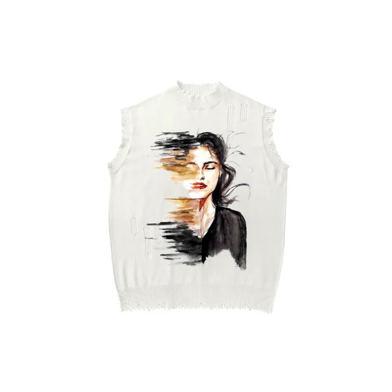 Fashionable Loose Sleeveless Vest-4