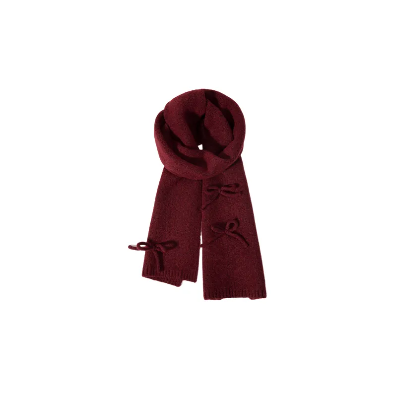 Cute Bow Knit Scarf-2