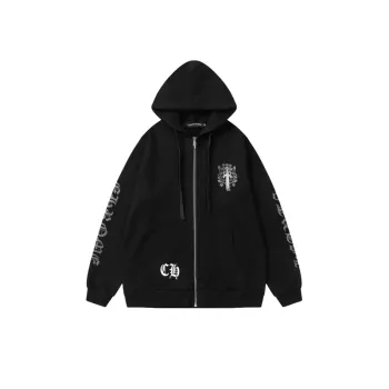 New Cross Label Zipper Sweatshirt