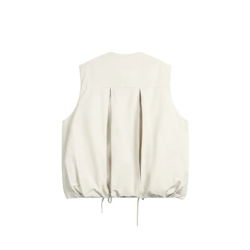 Casual Loose Blended Synthetic Fabrics Vest-5