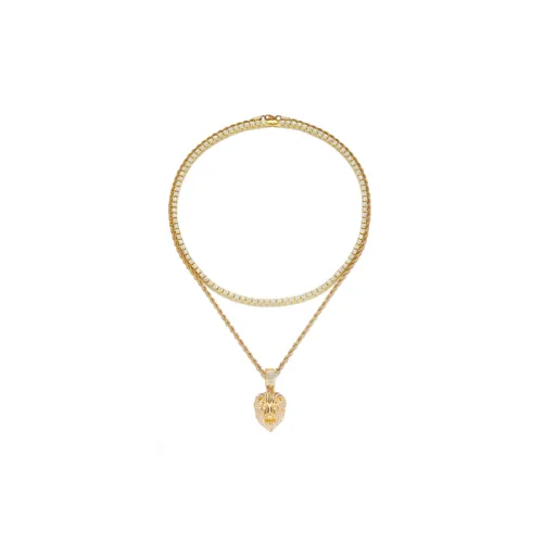 Lion Pendant Necklace Set
