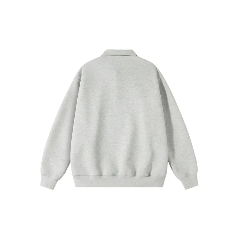 Loose Plain Corduroy Polo Unisex-7
