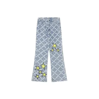 Letter Embroidered Niche Design Vibe Straight Loose Casual Jeans