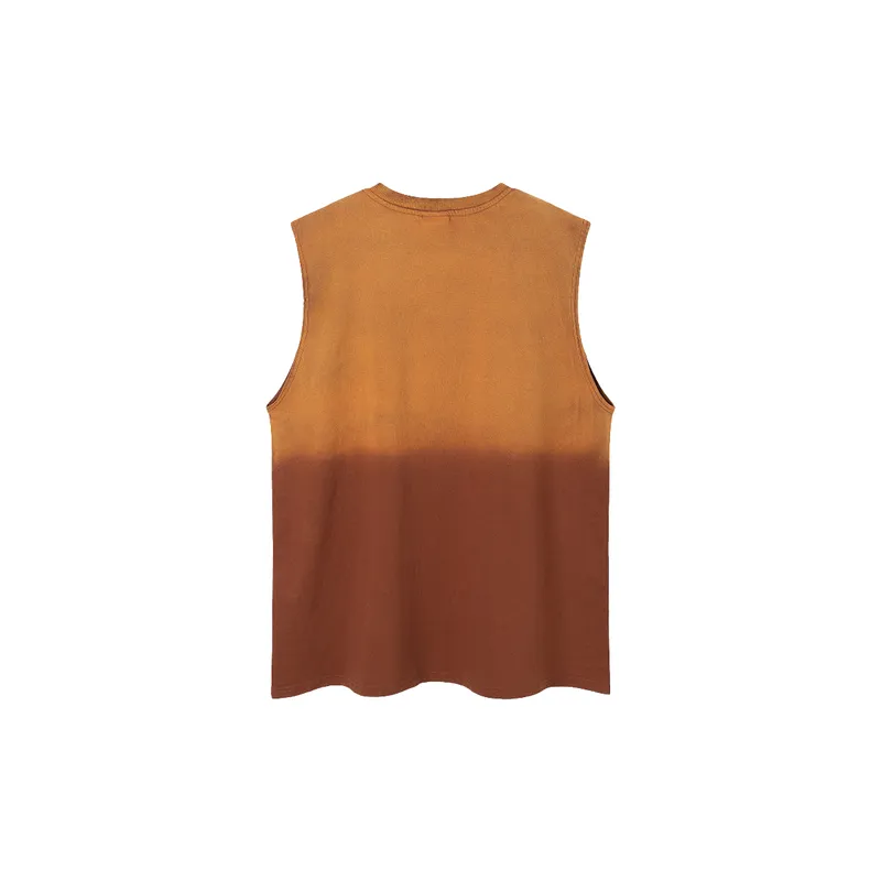 Rose Town Retro Letter Printed Short Sleeve Vest-6