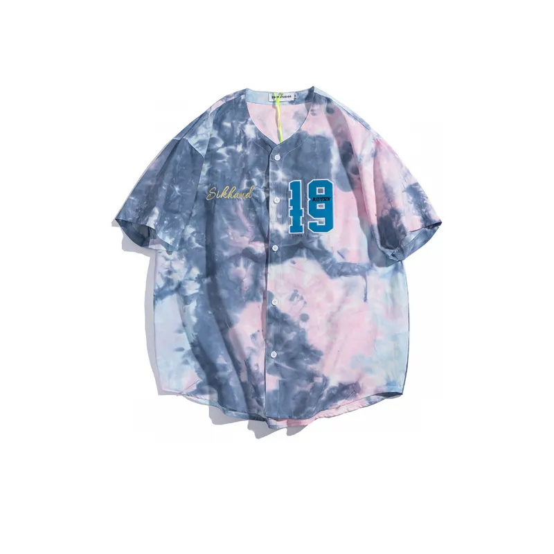 Hip Hop Tie Dye Gradient Shirts-0