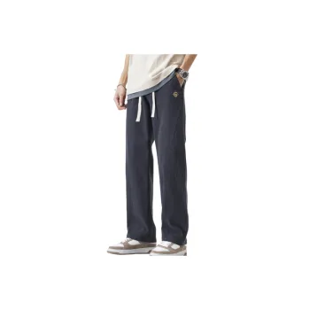 Trendy Loose Blended Synthetic Fabrics Casual Pants