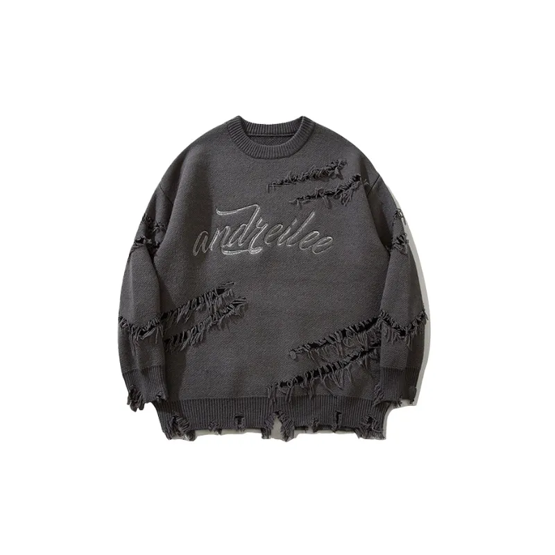 Retro Letter Sweater-4