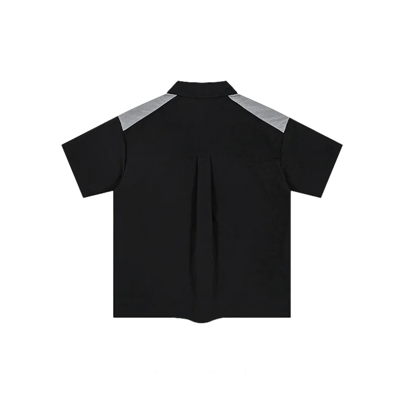 Fashionable Contrast Color Polyester Shirt-5