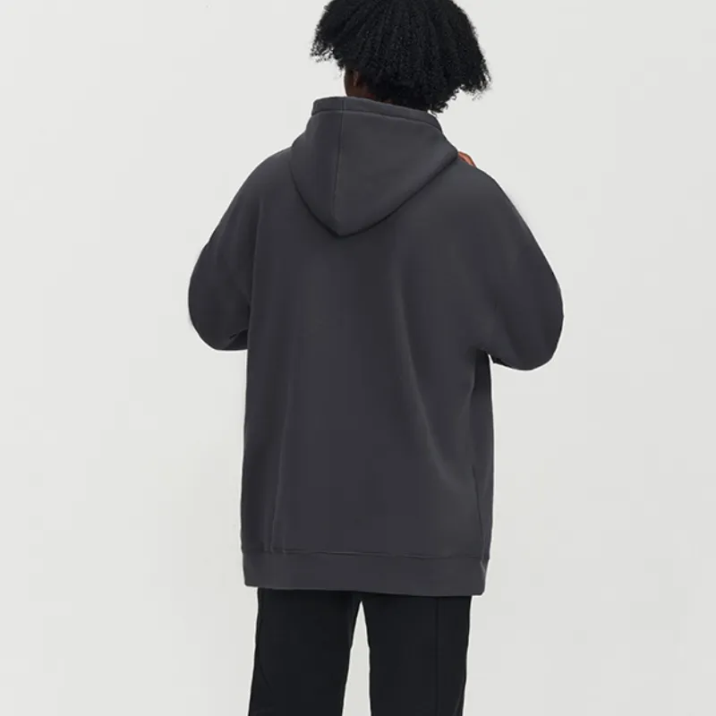 Plain Loose Cotton Hoodie-5