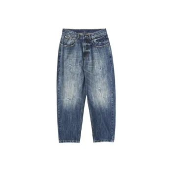 American Casual Wear Youth Fashion Color Washed Casual Trendy Jeans