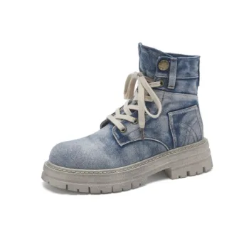 Fashionable Denim Breathable Martin Boot