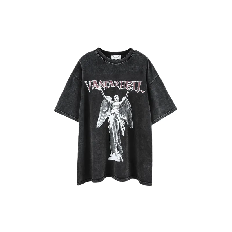 Street Print Cotton T Shirt-0