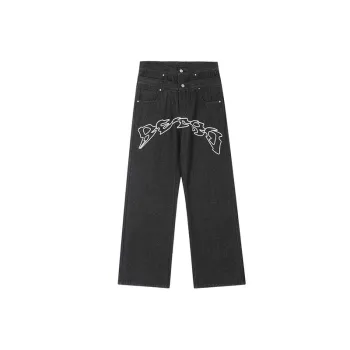 Loose Trendy Casual Letter Star Print Jeans