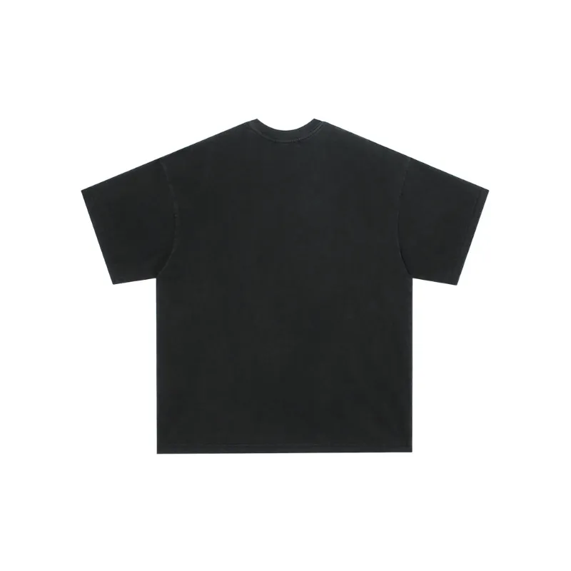 Retro Loose Hip Hop Washed T Shirt-1