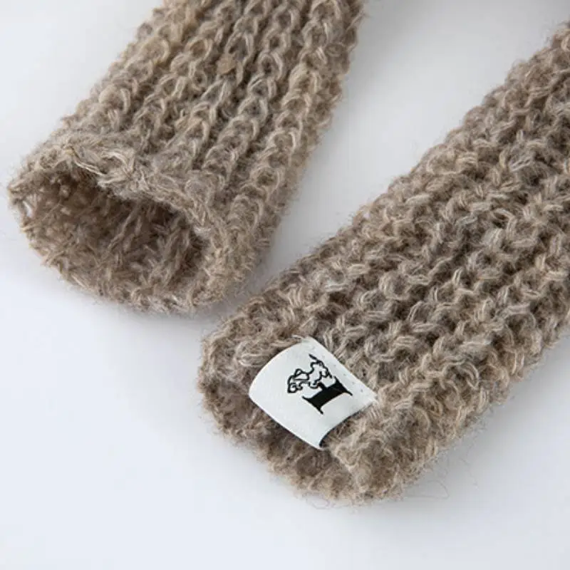 Fashionable Plain Knit Scarf-3