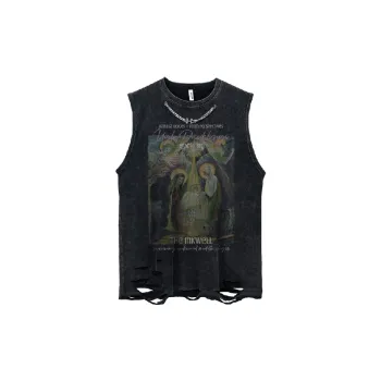 Retro Washed 100% Cotton Vest