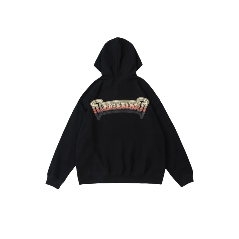 Gradient Print Vintage High Street Ins Hoodie-6