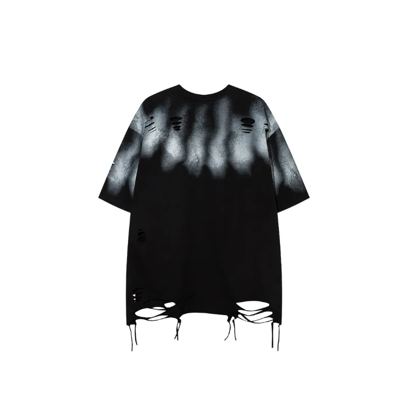 Street Loose Cotton Blended Fabric T Shirt-1