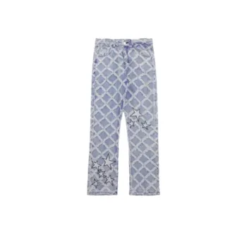 American High Street Wash Old Hip hop Loose Straight Jeans