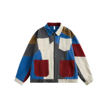 Retro Contrast Color Jacket