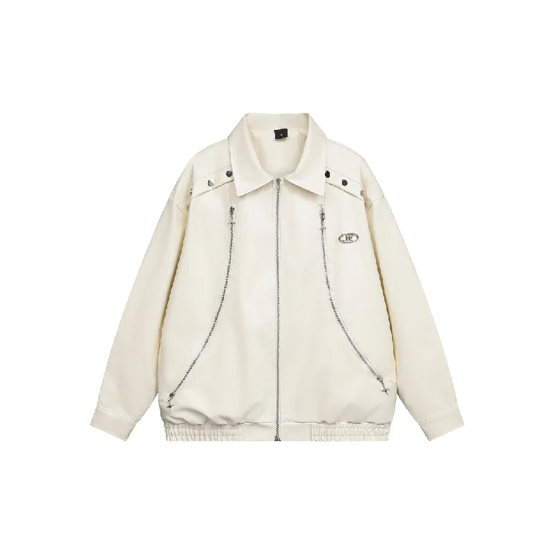 Street Fashion Leather Jacket-0
