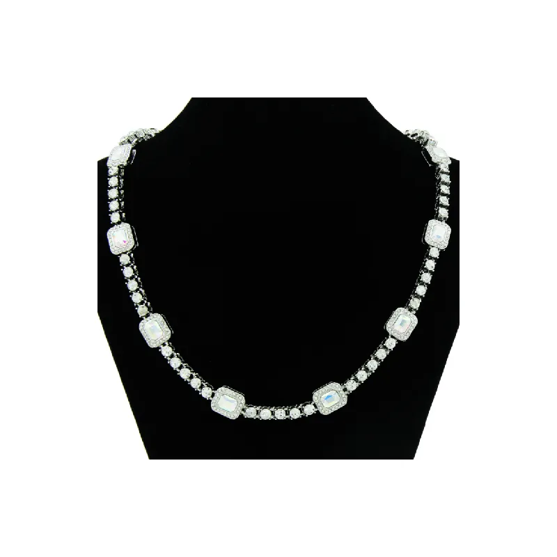 Splicing Colored Diamond Necklace-2