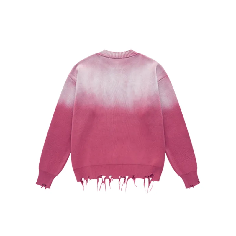 Retro Washed Crewneck Gradient Knit-1