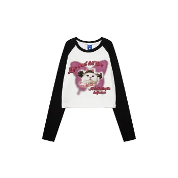 Cute Long Sleeve Cotton T Shirt Women