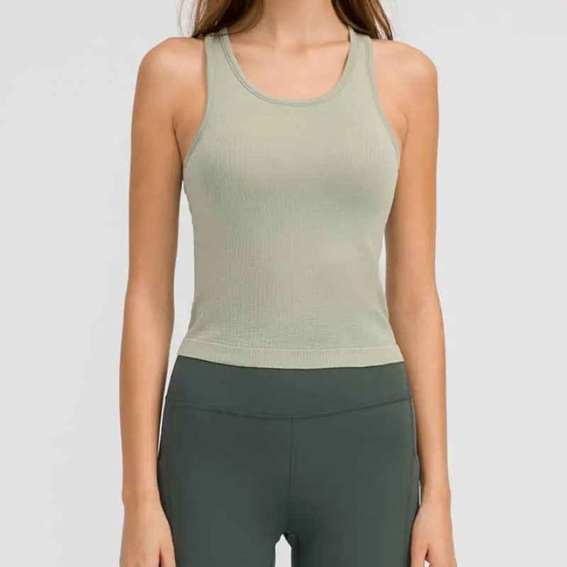 Fashion Sports Cotton Blended Fabric Vest Women-4