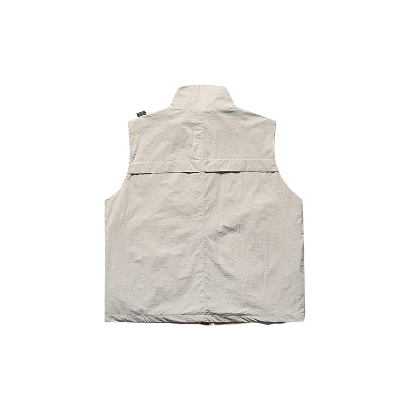 Loose Plain Polyester Vest-2