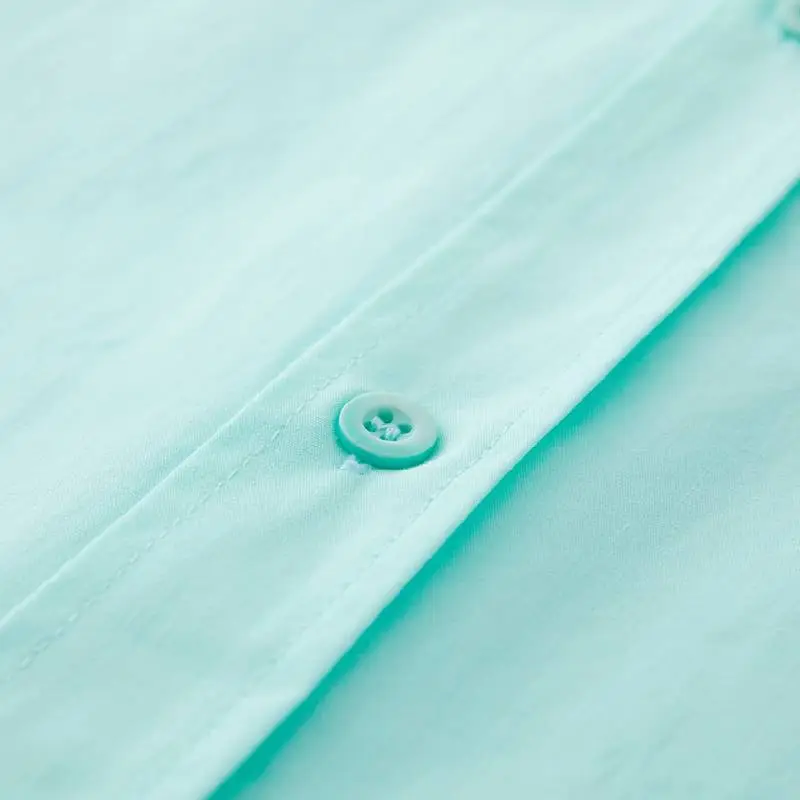 Casual Plain 100% Cotton Shirt-7