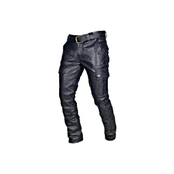 FashionCasual Artificial Leather Cargo Pants