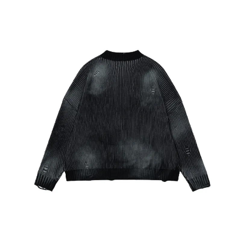 Loose Ripped Sweater-1