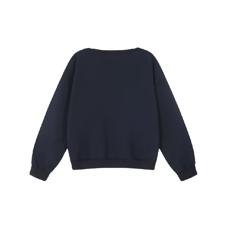 Casual Long Sleeve Loose Cotton Sweatshirt Women-3