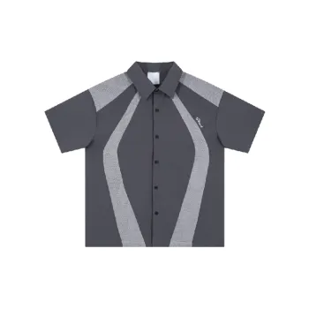 Fashionable Contrast Color Polyester Shirt