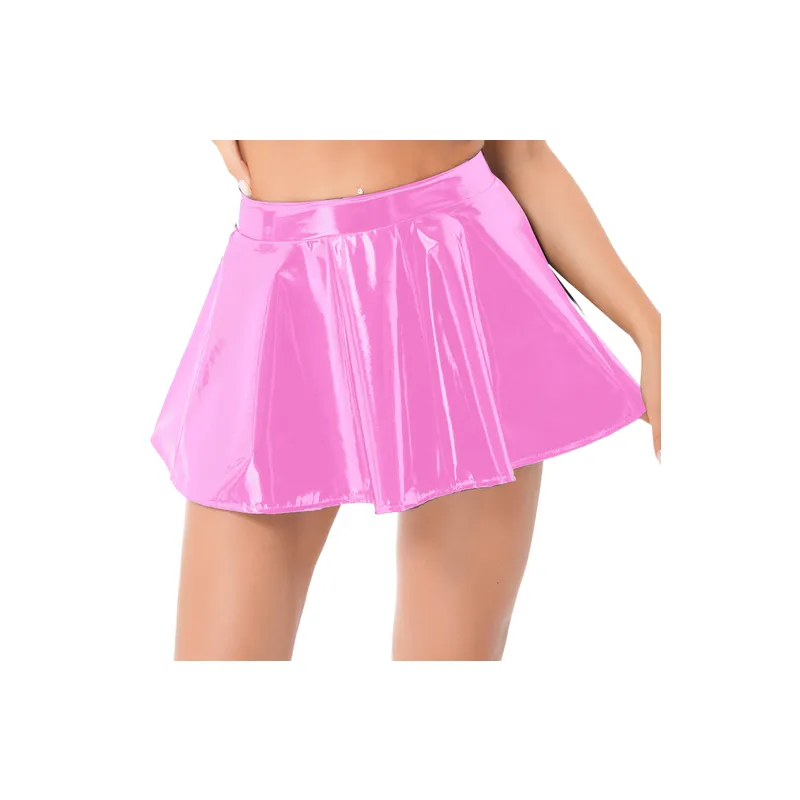 Fashionable Basics PU Leather Skirt Women-7