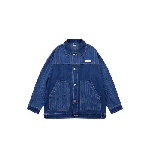 Striped Embroidered Denim Jacket