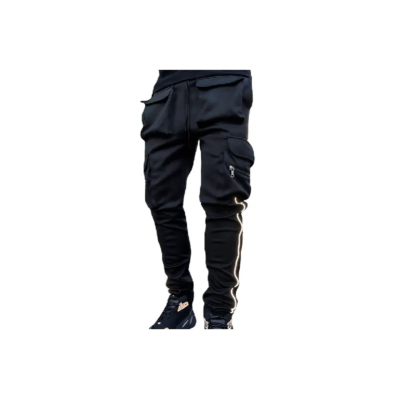 Sports Casual Blended Synthetic Fabrics Cargo Pants-4