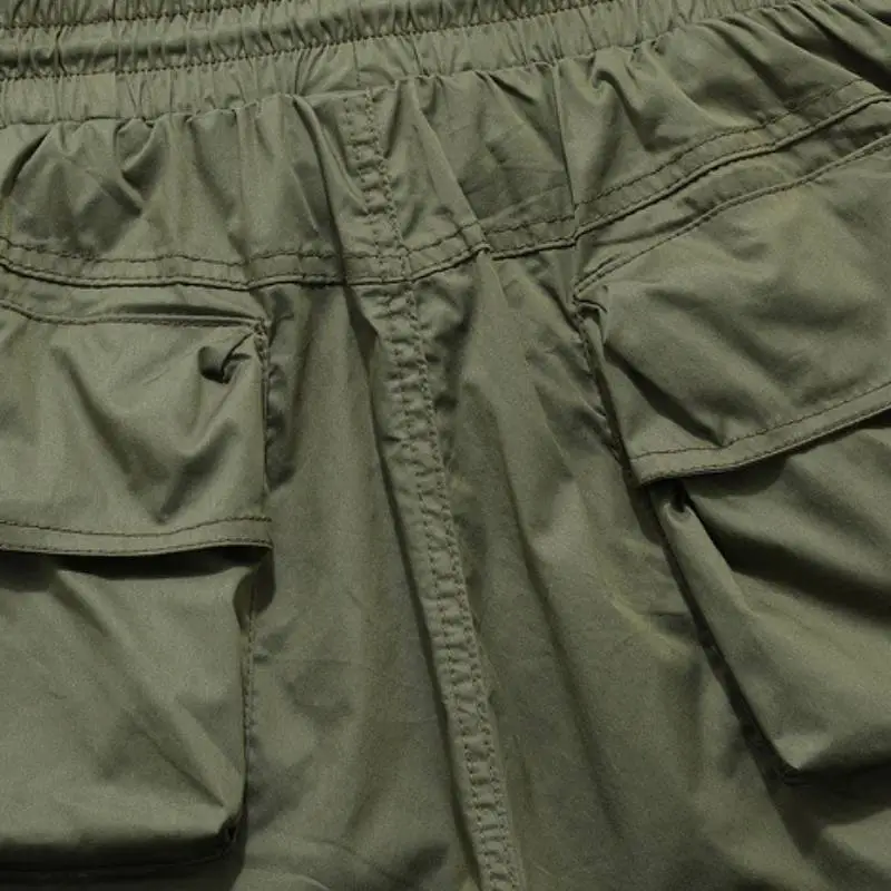 Casual Loose Blended Synthetic Fabrics Cargo Shorts-5