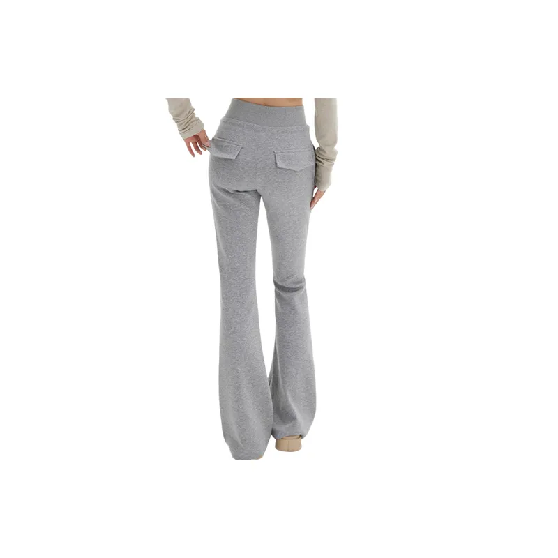 Simple Sporty Cotton Casual Pants Women-8