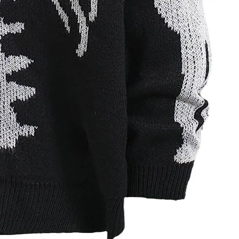 Street Skull Acrylic Fibres Sweater-3